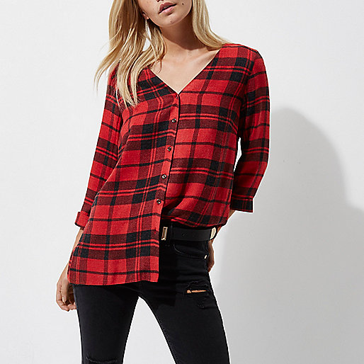 river island flared trousers,jacques-vertuk Stores Petite red check cross back shirt women 706971