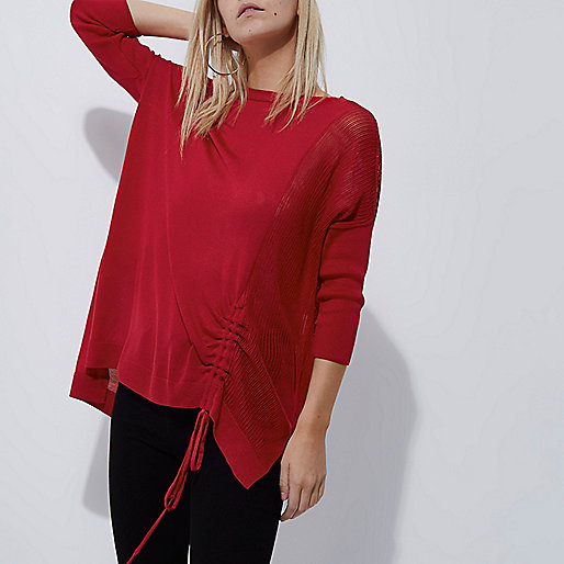 sale river island dresses,jacques-vertuk Sale Petite red knit ruched side sweater women 705644