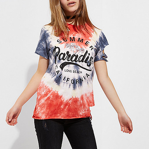 river island black jeans sale,Outfit jacques-vertuk Petite red tie dye ‘summer paradise’ T-shirt T-Shirts & Tanks Sale women