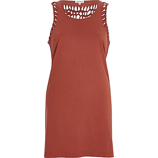 river island black gladiator sandals,Dress Sale jacques-vertuk Petite rust orange plaited longline tank top T-Shirts & Tanks Sale women