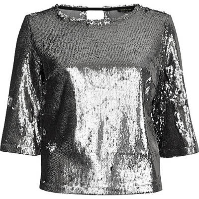 boucle dress river island,jacques-vertuk Sale Ladies Wear Petite silver sequin grazer top Tops Sale women