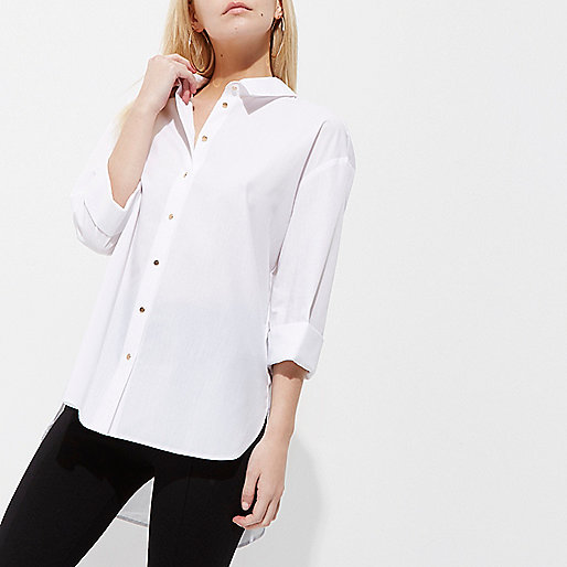 jacques-vertuk Petite white tie back shirt 701303 women Tops Shirts