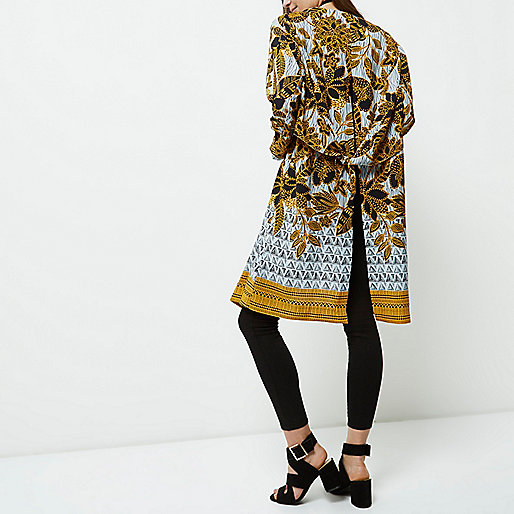 river island quilted shoulder bag,jacques-vertuk South Africa Petite yellow floral print duster coat women 700494