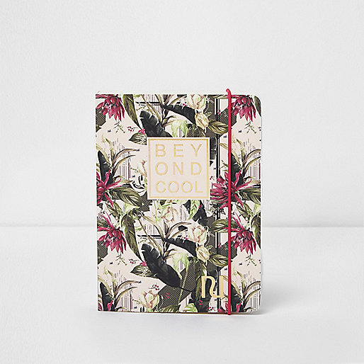 jacques-vertuk Pink A6 palm print 'beyond cool' notebook 707094 women Novelty and Gadget Gifts