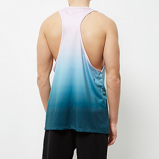 river island high shine padded coat,jacques-vertuk Shop Pink and blue fade print racer back tank men 301261