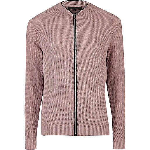 jacques-vertuk Pink cardigan bomber jacket 298764 men Jumpers / Cardigans