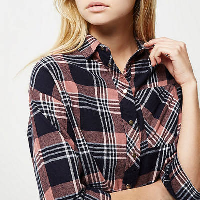 river island ladies biker jackets,jacques-vertuk Buyer Pink check cropped shirt Tops Sale women