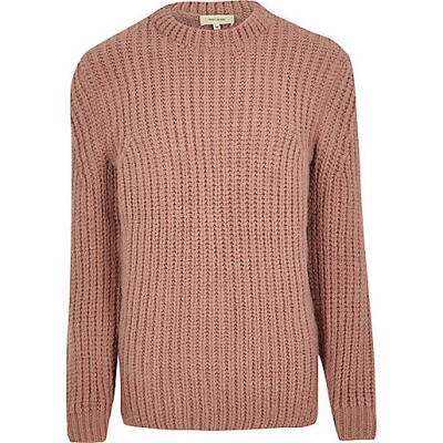 jacques-vertuk Pink chunky knit sweater 299530 men Jumpers / Cardigans