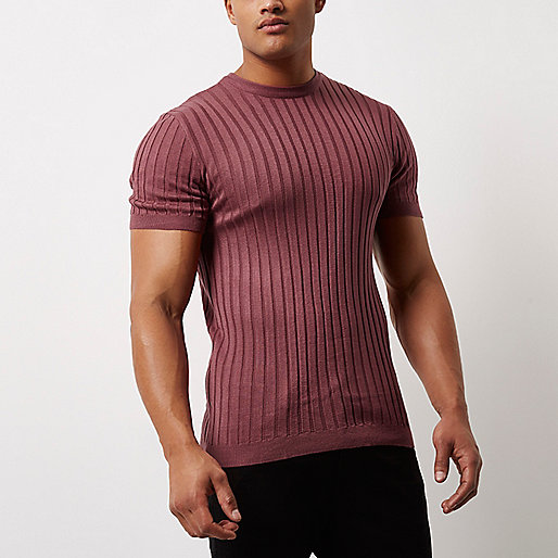 river island black dress,jacques-vertuk Out Of Stock Online Pink chunky ribbed muscle fit T-shirt T-Shirts / Tanks Sale men