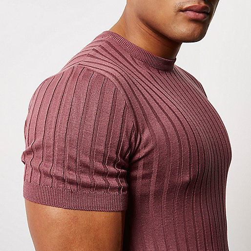 river island black dress,jacques-vertuk Out Of Stock Online Pink chunky ribbed muscle fit T-shirt T-Shirts / Tanks Sale men