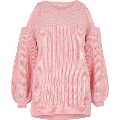 river island coats mens sale,jacques-vertuk Clothing Uk Online Pink cold shoulder sweater Knitwear Sale women