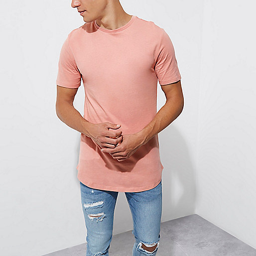 river island white long sleeve dress,jacques-vertuk UK Sale Pink curved hem crew neck T-shirt men 302023