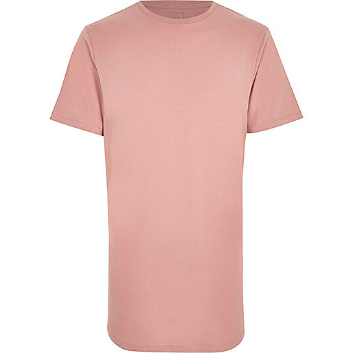 river island fort,Black Kimono jacques-vertuk Pink curved hem crew neck T-shirt T-shirts T-Shirts / Tanks men