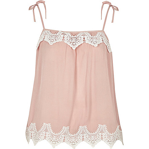 river island sale sandals womens,Find jacques-vertuk Pink cutwork lace tie shoulder cami top Tops Sale women