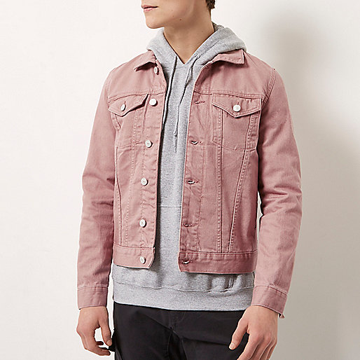 white river island shoes,jacques-vertuk Internet Shopping Pink denim jacket Jackets Coats / Jackets men