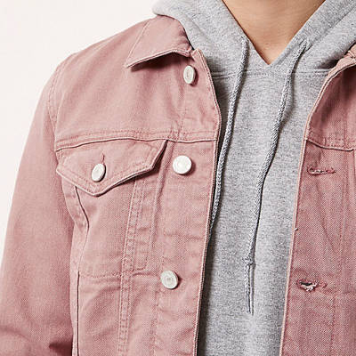 white river island shoes,jacques-vertuk Internet Shopping Pink denim jacket Jackets Coats / Jackets men