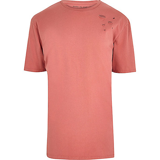 river island shoes sale,jacques-vertuk Shirts Pink distressed oversized T-shirt T-Shirts / Tanks Sale men