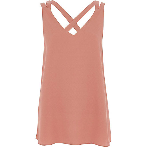 river island bags green,Mens Jackets Uk jacques-vertuk Pink double strap cross back tank Cami / Sleeveless Tops Tops women