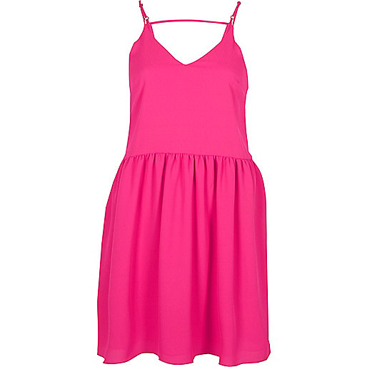 jacques-vertuk Pink drop hem cami slip dress 705530 women Holiday Shop