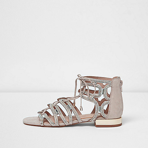 river island hailey jeans,jacques-vertuk Shop Pink embellished tie up sandals women 701392