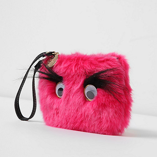 river island lime green coat,jacques-vertuk Outlet Pink faux fur googly eye pouch women 704512