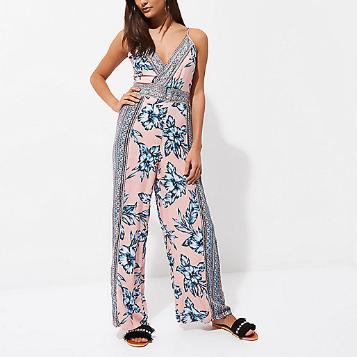 river island lilac coat,jacques-vertuk Stores Pink floral embellished wide leg jumpsuit women 704691