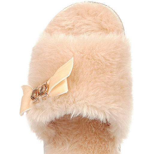 river island smart coat,jacques-vertuk Black Dress Pink fluffy bow slider slippers Slippers Sleepwear & Slippers women