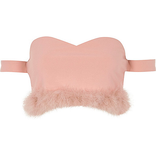 river island black buckle boots,Who Sells jacques-vertuk Pink fluffy hem bardot crop top Tops Sale women