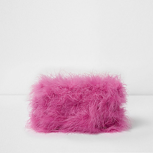 jacques-vertuk Pink fluffy make-up bag 704533 women Bags / Purses Make Up Bags