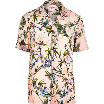 river island pinafore dress,jacques-vertuk Outlet Pink hawaiian print short sleeve shirt men 299378