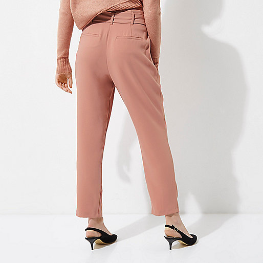 river island amelie jeans sale,jacques-vertuk Dresses Pink high waisted ring belt tapered pants Tapered Pants Pants women