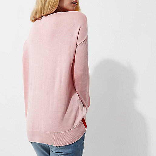 river island comfort layer coat,jacques-vertuk Ireland Pink knit  no love lost  slogan sweater women 705948