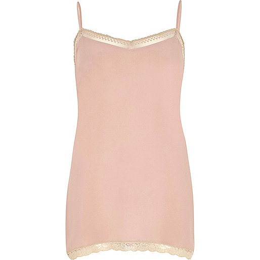 jacques-vertuk Pink lace detail cami top 699686 women Tops