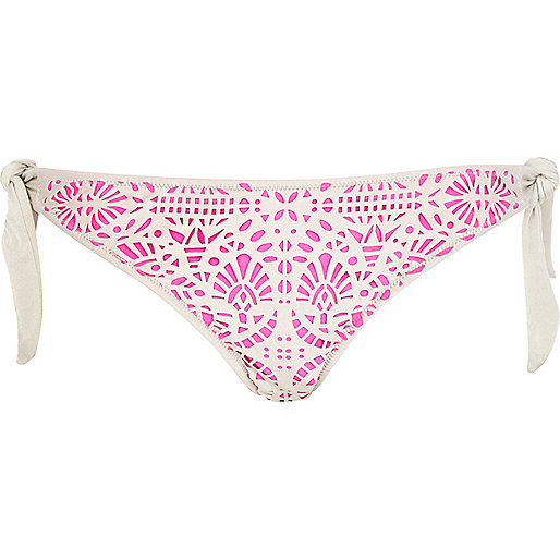 jacques-vertuk Pink laser cut bikini bottoms 637332 women Bikinis