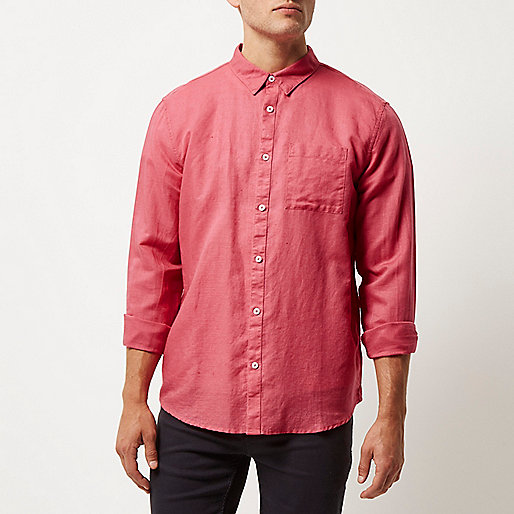 party shoes river island,jacques-vertuk UK Sale Pink linen-rich shirt men 292258