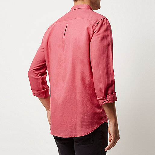 river island casual dresses,jacques-vertuk Usa Pink linen-rich shirt Shirts Sale men