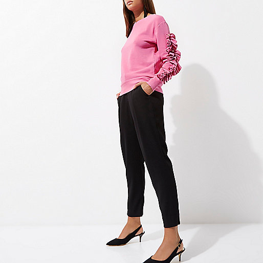 river island coat dress,jacques-vertuk In Store Sale Pink long ruffle sleeve sweatshirt Hoodies / Sweatshirts Tops women