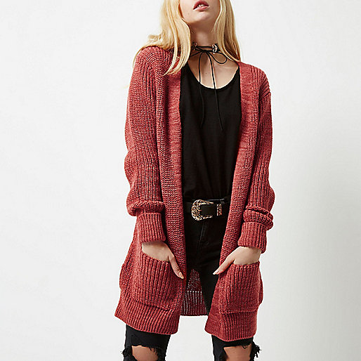 river island check dress,jacques-vertuk Online Pink longline oversized knit cardigan women 700169