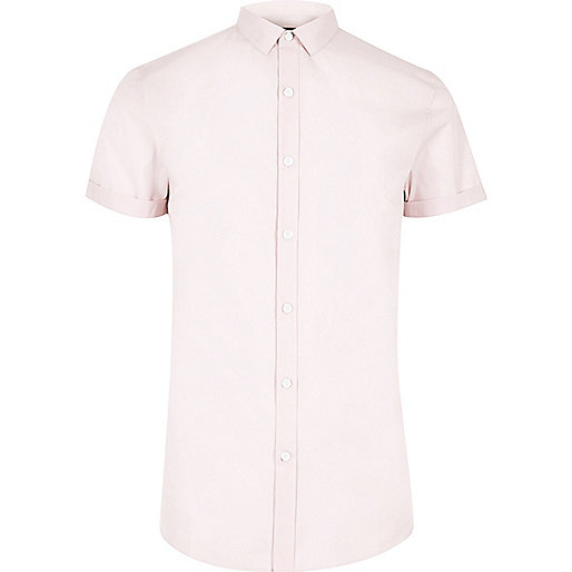 river island ski jacket,jacques-vertuk Stores Pink micro collar short sleeve slim fit shirt men 298285