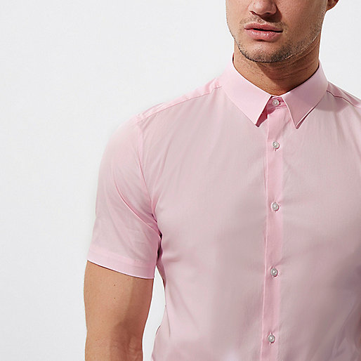 pink river island slippers,jacques-vertuk UK Pink muscle fit short sleeve shirt men 302102