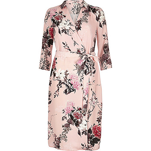 jacques-vertuk Pink oriental print shirt dress 694608 women Dresses