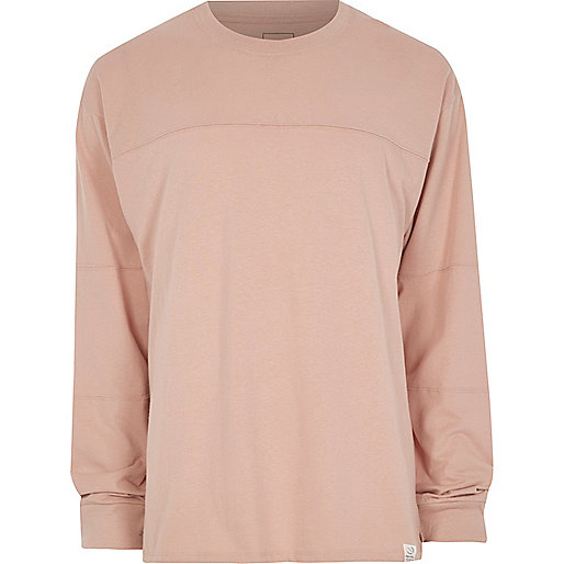 river island cream boots,jacques-vertuk Black Coat Pink panel oversized long sleeve T-shirt T-Shirts / Tanks Sale men