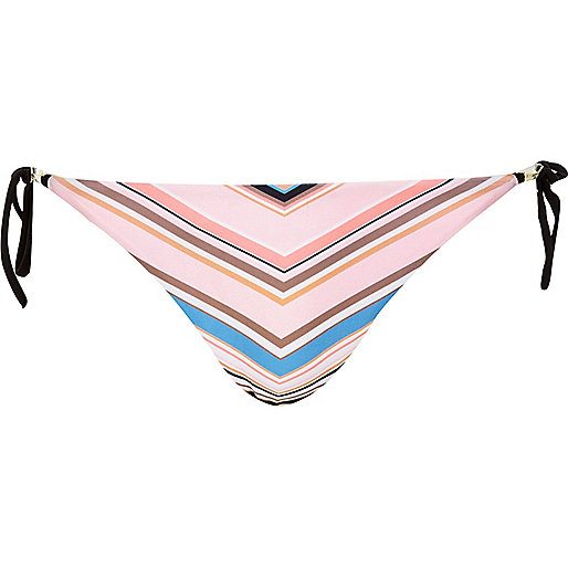 shopper river island,jacques-vertuk South Africa Pink print keyhole bikini top women 687455