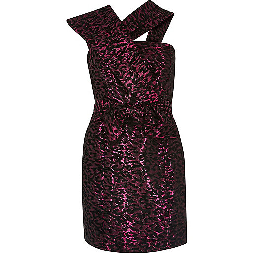 jacques-vertuk Pink print ruffle strap dress 694532 women Dresses