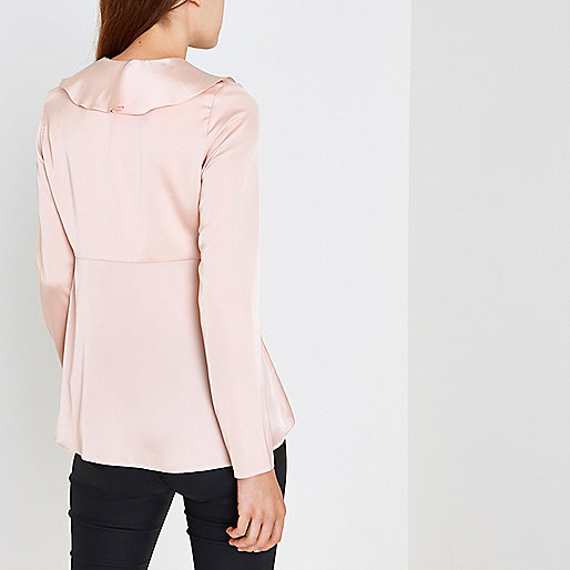 river island sale boots womens,jacques-vertuk Online India Pink satin frill tie-up long sleeve blouse Blouses Tops women