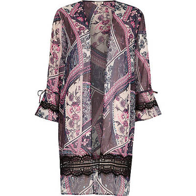 river island boots for ladies,jacques-vertuk Dresses On Sale Pink scarf print lace insert kimono Coats / Jackets Sale women