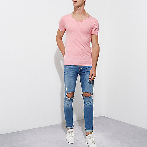 green quilted coat river island,jacques-vertuk Shop Pink scoop neck muscle fit T-shirt men 302025