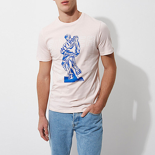 black river island molly jeans,jacques-vertuk Online Pink  sinner  print slim fit T-shirt men 302696