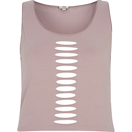 jacques-vertuk Pink slash front sleeveless crop top 703673 women RI Limited Edition