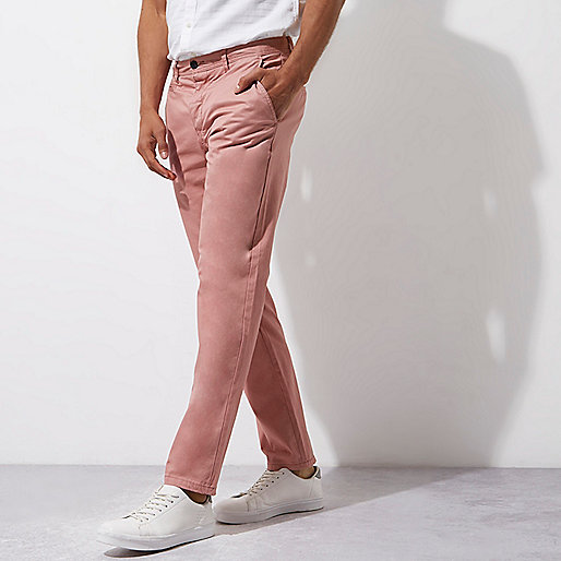 jacques-vertuk Pink slim chino pants 301870 men Trousers